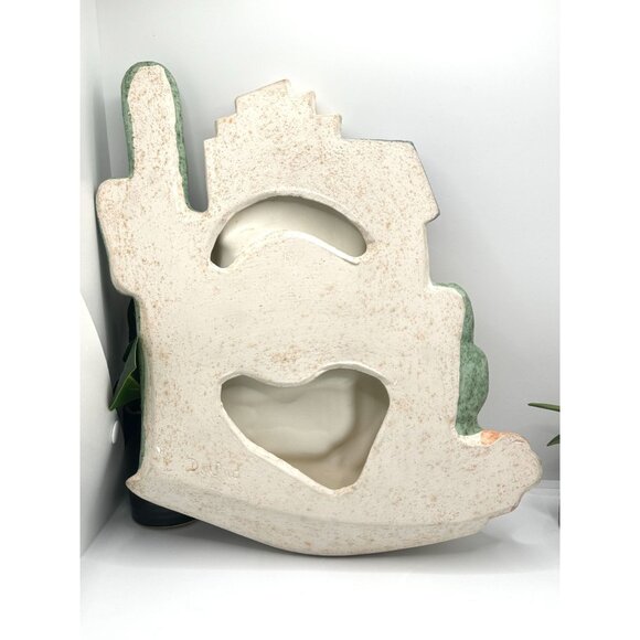 Handcrafted Southwest Wall Art Decor Mexican Church Scene With Cactus & Priest - Picture 4 of 5